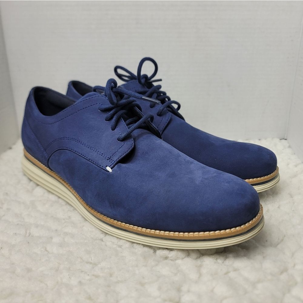Cole Haan ØriginalGrand Cloudfeel Energy Oxford Blue Nubuck C33811 Mens Size 12.